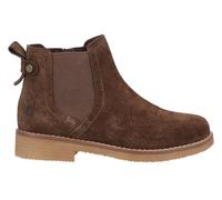 Hush Puppies Maddy Memory Foam Leather Womens Boots | Slip On Shoes | Chocolate | UK Size 4