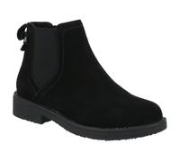 Hush Puppies Maddy Wide Suede Womens Black Boots Fleece - Size UK 4