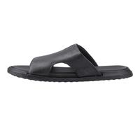 (Black, 11 (Adults')) Hush Puppies Callum Slide Leather Men's Black Sandals