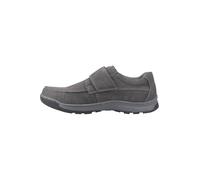 (Grey, 7 (Adults')) Hush Puppies Casper Leather Men's Grey Nubuck Loafers