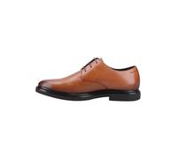 (Brown, 12 (Adults')) Hush Puppies Kye Leather Men's Tan Lace-Up Shoes