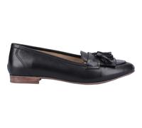 Hush Puppies Marissa Tassel Black Leather Female Slip On Ladies Shoes