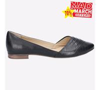 Hush Puppies Marley Ballerina Womens Ladies MEMORY FOAM Leather Shoes Black
