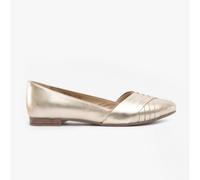 Hush Puppies MARLEY Womens Leather Ballerina Shoes Gold - UK 3