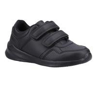Hush Puppies MARLING Unisex Leather School Trainers Black - UK 11 (Small Kids)