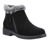 Hush Puppies Marnie Suede Womens Black Winter Ankle Boots - Size UK 6
