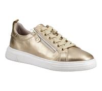 Hush Puppies Martha Leather Womens Gold Trainers - Size UK 6