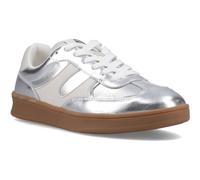 Hush Puppies Female Morgan Retro Sneaker, Silver, 7
