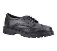 Hush Puppies Maxine Leather Junior Black Brogues UK 10