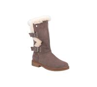 Hush Puppies 'megan' Suede Leather Mid Boots In Grey Grey