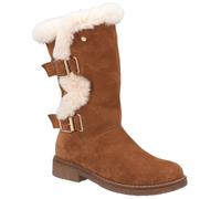 Hush Puppies Megan Wide Tan 90% Suede/10% Polyester Female Ladies Mid Boot