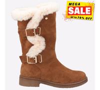 Hush Puppies Megan Womens Mid Memory Foam Water Resistant Boots Tan