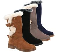 Hush Puppies Megan Womens Tall Hi Zip Up Mid Calf Boots - Black - UK 4 / EU 37