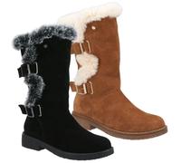 Hush Puppies Megan Womens (Wide Fit) Boots | Boots | Black | UK Size 4