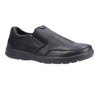 Hush Puppies Mens Aaron Slip On Leather Loafer Shoes - Black - Size UK 7