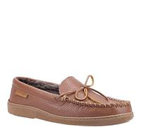 Hush Puppies Mens Ace Leather Slippers (12 UK) (Tan)