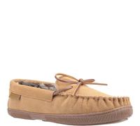 Hush Puppies Mens Ace Slip On Leather Slipper (Tan) - Size UK 8