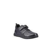 Hush Puppies Alfie Bungee Leather Junior Black Shoes UK 1