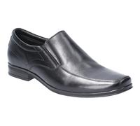 Hush Puppies Mens Billy Slip On Light Leather Loafer Shoes - Black - Size UK 6