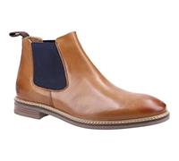 Hush Puppies BLAKE Mens Leather Chelsea Boots Tan
