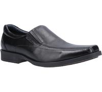 Hush Puppies Mens Brody Slip On Shoe - Black Leather - Size UK 6
