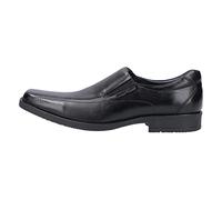 (Black, 9 (Adults')) Hush Puppies Brody Leather Men's Black Slip-On Shoes
