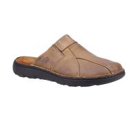 Hush Puppies Mens Carson Leather Mules (Olive) - Size UK 6