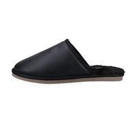 Hush Puppies Men's Coady Leather Slipper, Black, 10 UK