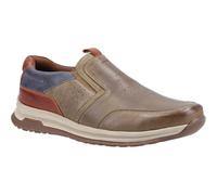 Hush Puppies Mens Cole Leather Casual Shoes (Khaki/Navy/Tan) - Size UK 8