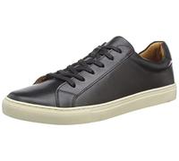 Hush Puppies Colton Mens Lace Up Casual Smart Leather Trainers - Black - UK 8 / EU 42