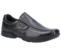(UK 3, Black) Hush Puppies ELIJAH Boys Leather School Shoes Black
