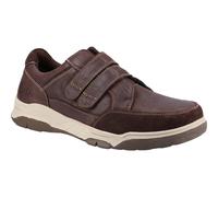 Hush Puppies Mens Fabian Leather Double Strap Shoes (Brown) - Size UK 11