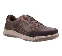 Hush Puppies Mens Finley Leather Shoes (Coffee) - Multicolour - Size UK 11