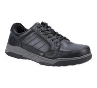 Hush Puppies Mens Finley Leather Shoes (Black) - Size UK 8