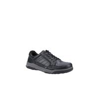 (Black, 8 (Adults')) Hush Puppies Finley Leather Men's Black Lace-Up Shoes