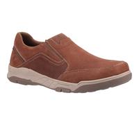 Hush Puppies Mens Fletcher Leather Shoes - Tan - Tan - 8 UK