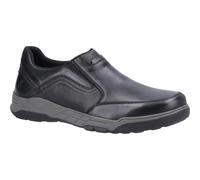 Hush Puppies Mens Fletcher Leather Shoes (Black) - Size UK 10
