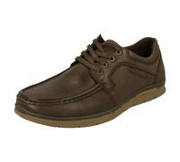 Hush Puppies Mens Hush Puppies Lace Up Moccasin Shoes Dudley - Waxy Brown - UK 11