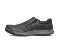 Hush Puppies Jasper Slip-On Men'sLeather Shoes: Black/UK -10