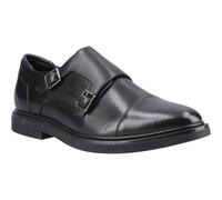 Hush Puppies Mens Kane Monk Leather Loafers (Black) - Size UK 12