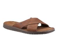 Hush Puppies Men's Nile Cross Over Sandal, Brown, 6