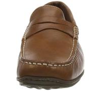 Hush Puppies Mens Roscoe Leather Slip On Loafer Shoes - Brown Nubuck Leather - Size 10 (UK Shoe)