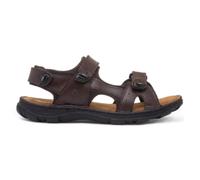 Hush Puppies Mens Sandals Brown Adults Sporty Easy Fasten Leather Avery SIZE
