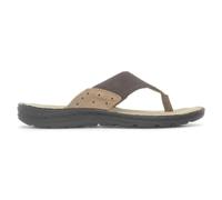 Hush Puppies Mens Sandals Tan Adults Flip Flops Toe Post Leather Alan SIZE