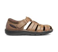 Hush Puppies Mens Sandals Tan Adults Sport Leather Easy Fasten Albert SIZE
