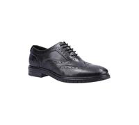 (Black, 8 (Adults')) Hush Puppies Santiago Leather Men's Black Lace-Up Shoes