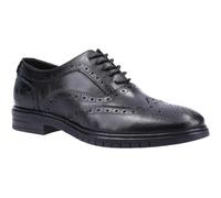 Hush Puppies Oxford Santiago – Black Leather, Memory Foam – Men's UK 9
