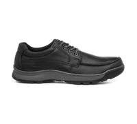 Hush Puppies Mens Shoes Black Adults Lace Up Leather Work Casual SIZE