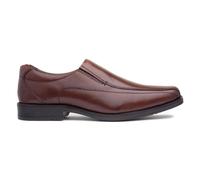 Hush Puppies Mens Shoes Brown Adults Slip On Leather Formal Brody SIZE