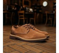 Hush Puppies Mens Shoes Tan Adults Lace Up Suede Gripped Cushioned Guy SIZE